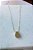 Colar gota metal • folheado a ouro - Imagem 1