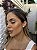 Brinco trevo branco • folheado a ouro - Imagem 2