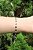 Pulseira trevinho preto • folheado a prata - Imagem 1