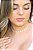 Choker borboleta branca • folheado a prata - Imagem 1