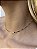 Choker pedra oval • folheado a ouro - Imagem 2