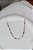 Choker baguete colorida • folheado a prata - Imagem 1