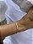 Pulseira fita brilhos • folheado a ouro - Imagem 2