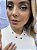 Choker 5 trevo preto • folheado a ouro - Imagem 1