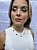 Choker 5 trevo preto • folheado a prata - Imagem 2