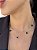 Choker 5 trevo chaton preto • folheado a ouro - Imagem 1