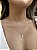 Colar trevo cristal • folheado a ouro - Imagem 1