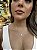 Colar trevo cristal • folheado a prata - Imagem 3