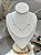 Choker 3 coração branco • folheado a ouro - Imagem 1