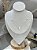 Choker 3 coração branco • folheado a prata - Imagem 1