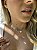 Choker coração azul acqua • folheado a prata - Imagem 3
