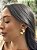 Brinco leque torcido • folheado a ouro - Imagem 2