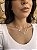 Choker 5 trevo rosa • folheado a ouro - Imagem 2