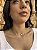 Choker 1 trevo rosa • folheado a ouro - Imagem 1
