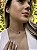 Choker 1 trevo marrom GRANDE • folheado a prata - Imagem 1