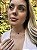 Choker 1 trevo marrom GRANDE • folheado a prata - Imagem 2