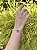 Pulseira trevo marrom GRANDE • folheado a prata - Imagem 1