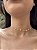 Choker tifany trevo branco • folheado a ouro - Imagem 2