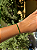 Pulseira navete verde • folheado a ouro - Imagem 1