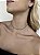 Choker baguete azul • folheado a ouro - Imagem 3