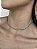 Choker baguete azul • folheado a ouro - Imagem 1