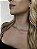 Choker baguete azul • folheado a prata - Imagem 3