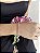 Pulseira baguete pink • folheado a prata - Imagem 1