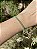 Pulseira navete verde • folheado a prata - Imagem 1