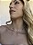 Choker medalha lisa • folheado a prata - Imagem 1