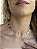 Choker medalha lisa • folheado a ouro - Imagem 1