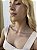 Choker pedras cristal • folheado a ouro - Imagem 3