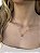 Colar pedra rose cut • folheado a ouro - Imagem 1