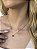 Colar pedra rose cut • folheado a ouro - Imagem 5