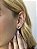 Brinco pedra rose cut • folheado a ouro - Imagem 1