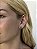 Brinco pedra rose cut • folheado a ouro - Imagem 2