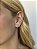 Brinco pedra rose cut • folheado a prata - Imagem 5