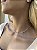 Choker pedra oval • folheado a prata - Imagem 3
