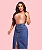 Saia Jeans Midi Fenda Frontal(Abertura na Frente) - Imagem 1