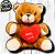 Urso de Pelúcia Amo Vc 32cm - Imagem 1