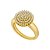 Anel chuveiro em ouro amarelo e diamantes - Imagem 1