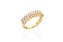 Meia aliança em ouro amarelo com diamantes - Imagem 1