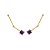 Ear cuff em ouro amarelo com diamantes e ametistas - Imagem 1