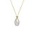 Colar em ouro amarelo com pérola gota e diamante - Imagem 1