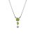 Colar em ouro branco com diamante e peridotos - Imagem 1