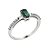 Anel em ouro branco com diamantes e turmalina verde - Imagem 1