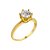 Anel solitário em ouro amarelo com diamante - Imagem 1