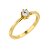 Anel solitário em ouro amarelo com diamante - Imagem 1