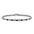 Pulseira em ouro branco com diamantes e safiras - Imagem 1