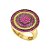 Anel em ouro amarelo com rubis e diamantes - Imagem 1