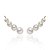 Ear cuff em ouro amarelo com pérolas brancas - Imagem 1